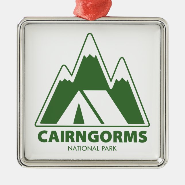 Adorno Metálico Camping en el Parque Nacional Cairngorms (Frente)