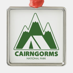Adorno Metálico Camping en las montañas del Parque Nacional Cairng