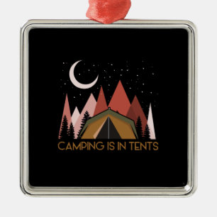 Adorno Metálico Camping Está En Las Tiendas De Camping Gracioso