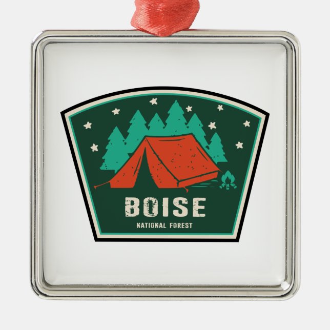 Adorno Metálico Camping Forestal Nacional de Boise (Frente)