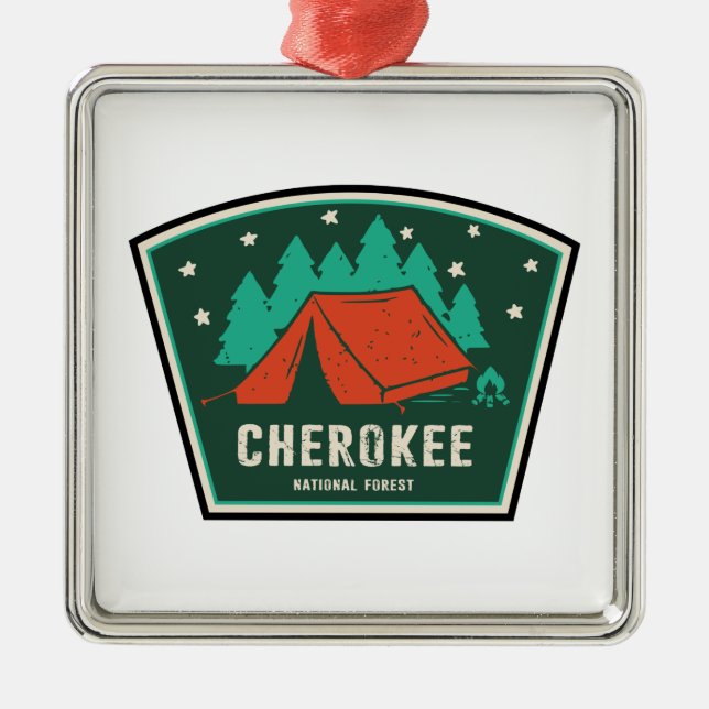 Adorno Metálico Camping Forestal Nacional de Cherokee (Frente)