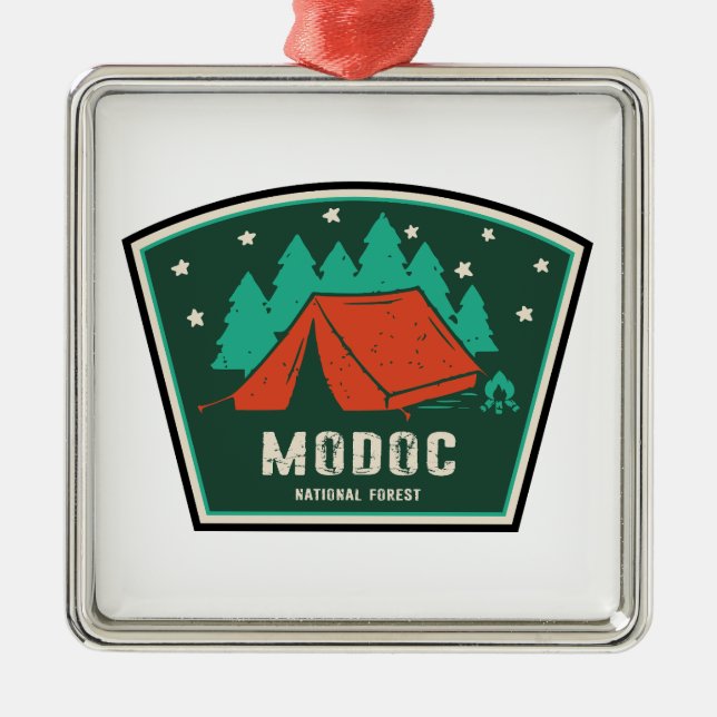 Adorno Metálico Camping Forestal Nacional de Modoc (Frente)