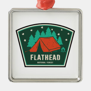 Adorno Metálico Camping Forestal Nacional Flathead