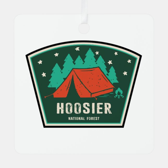 Adorno Metálico Camping forestal nacional Hoosier (Anverso)
