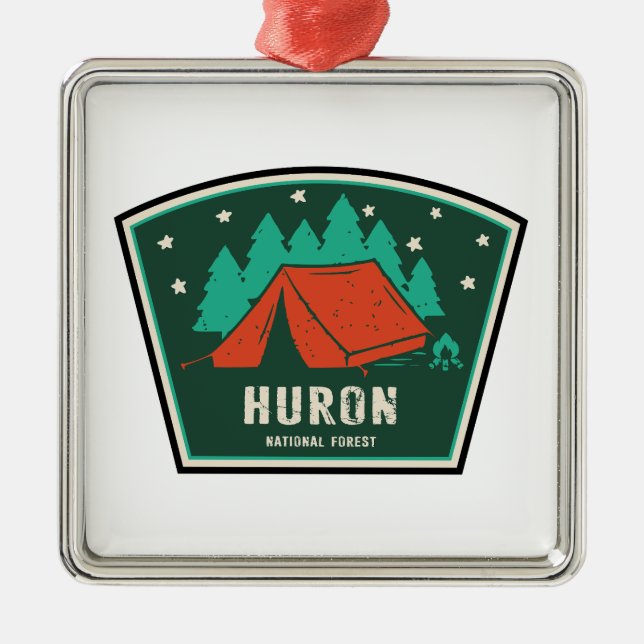 Adorno Metálico Camping Forestal Nacional Huron (Frente)