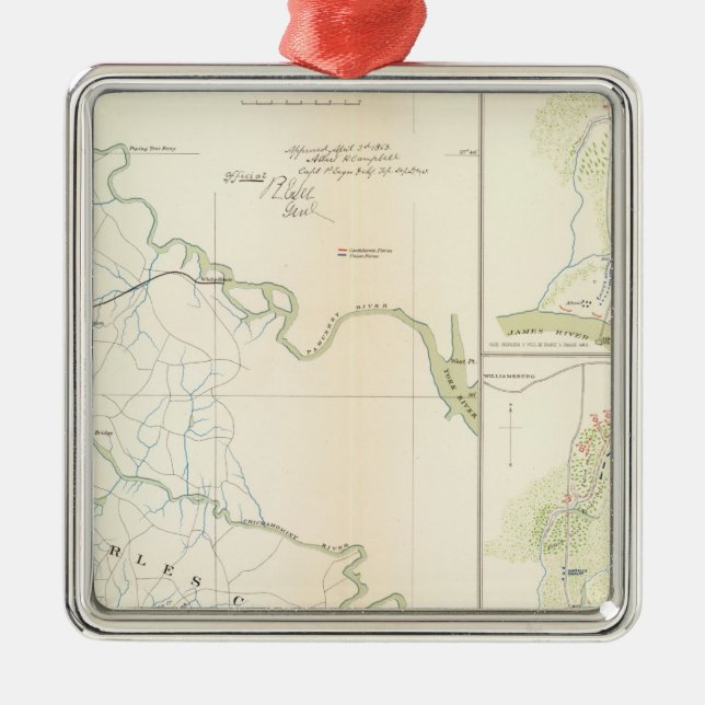 Adorno Metálico Campos de batalla Richmond, Va (Frente)