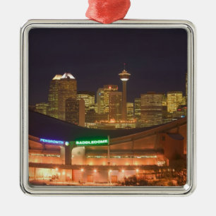 Adorno Metálico Canadá, Alberta, Calgary: horizonte de la ciudad d