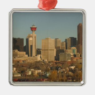 Adorno Metálico Canadá, Alberta, Calgary: horizonte de la ciudad d