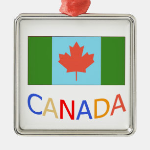 Adorno Metálico Canadá bandera artística patriotismo. Día de Canad