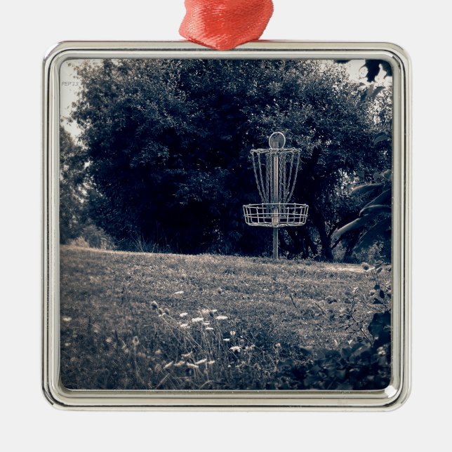 Adorno Metálico Canasta de golf Frisbee Disk (Frente)