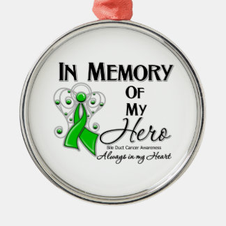 Adorno Metálico Cáncer de ducto en memoria de mi héroe