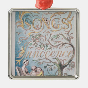 Adorno Metálico Canciones de inocencia; Página de título, 1789