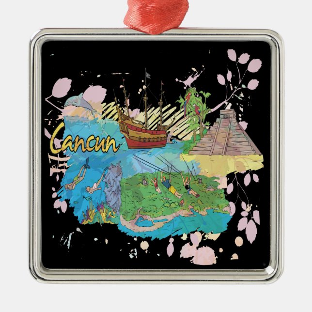Adorno Metálico Cancún (Frente)