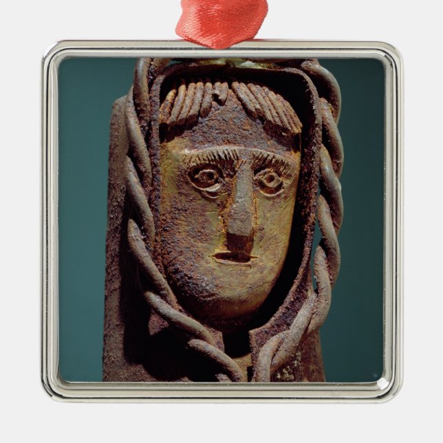 Adorno Metálico Candelero con una figura de Jesús (Frente)