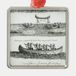 Adorno Metálico Canoa del Iroquois