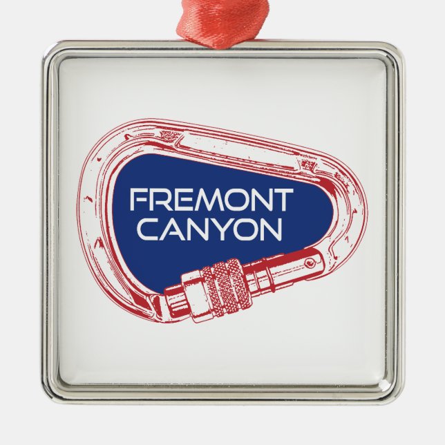 Adorno Metálico Cañón Fremont Wyoming Rock Climber Carabiner (Frente)