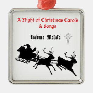 Adorno Metálico Cantar a lo largo de los Navidades - villancicos y