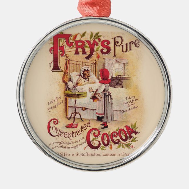 Adorno Metálico Caperucita Roja Antigua Cocoa Victoriana (Frente)
