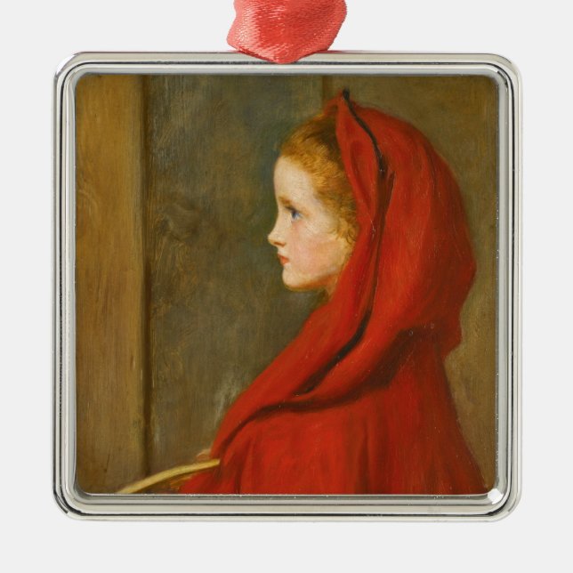 Adorno Metálico Caperucita Roja (por John Everett Millais) (Frente)