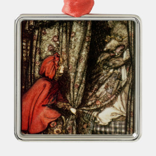 Adorno Metálico Caperucita Rojo de Arturo Rackham el