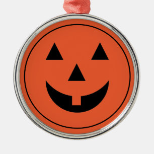 Adorno Metálico Cara de calabaza de ornamento-Halloween