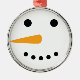 Adorno Metálico Cara de Snowman