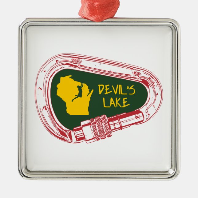 Adorno Metálico Carabiner de escalada del lago del diablo (Frente)