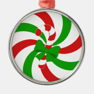 Adorno Metálico caramelo de Navidad