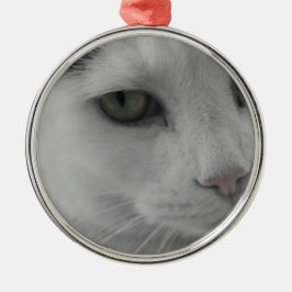 Adorno Metálico Caras de gatos blancos y negros