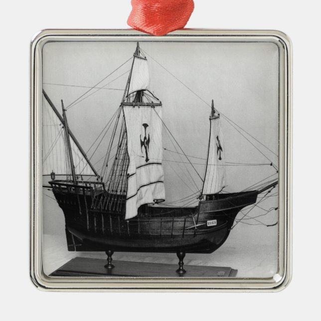 Adorno Metálico Caravel de Cristóbal Colón (Frente)