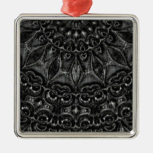 Adorno Metálico Carbón Mandala