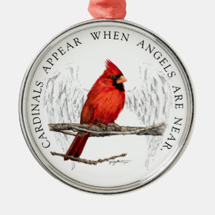 Adorno Metálico Cardenales Aparecer cuando los ángeles acercan al