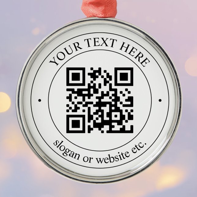 Adorno Metálico Cargar tu propio código QR y texto de Personalizab (Subido por el creador)