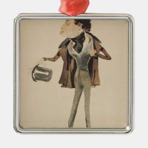 Adorno Metálico Caricatura de Alexander Dumas Pere