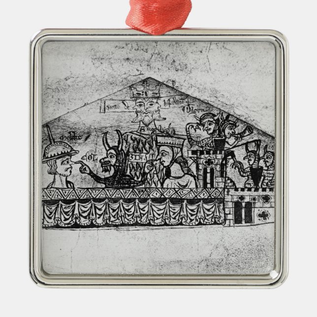 Adorno Metálico Caricatura de judíos ingleses, de un Haggadah (Frente)