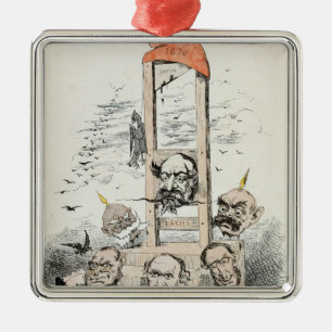 Adorno Metálico Caricatura de Napoleon III Otto