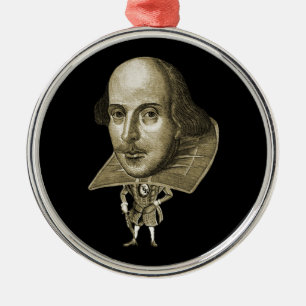 Adorno Metálico Caricatura de Shakespeare
