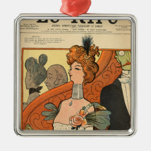 Adorno Metálico Caricatura de una marquesa francesa