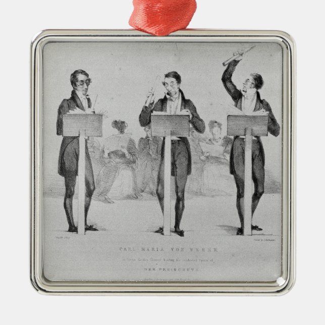 Adorno Metálico Carl Maria von Weber en el teatro del jardín de (Frente)