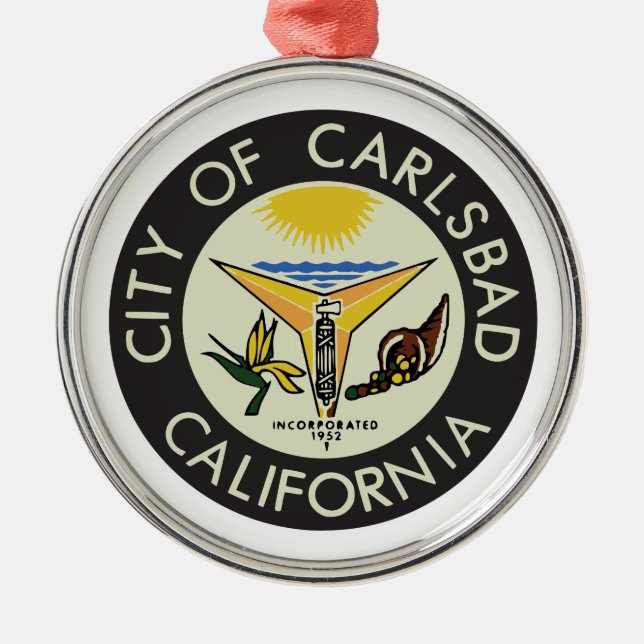Adorno Metálico Carlsbad (California) City Seal (Frente)