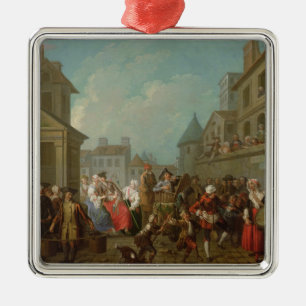 Adorno Metálico Carnaval de la calle en París, 1757