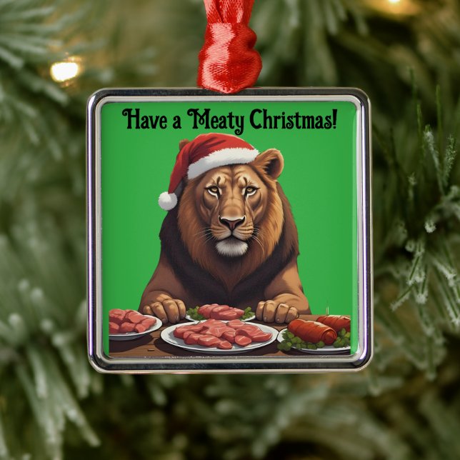 Adorno Metálico carnivore lion Christmas holiday Ornament (Árbol)
