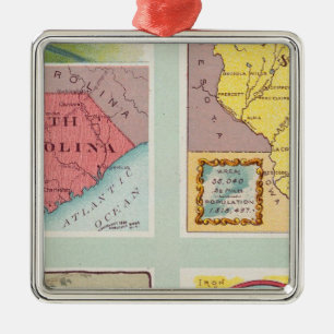 Adorno Metálico Carolina del Sur, Wisconsin, Maine, Michigan