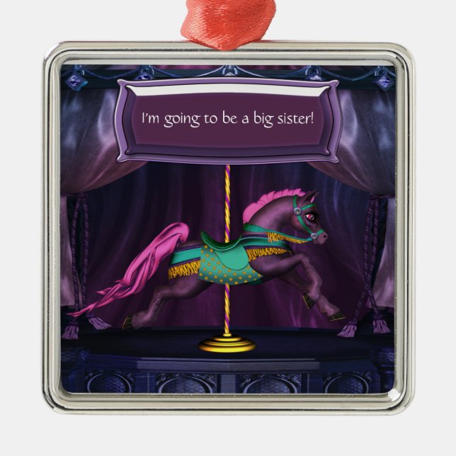 Adorno Metálico Carousel Pony Big Sister Keepsake Ornamnet (Frente)