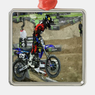 Adorno Metálico Carreras Motocross