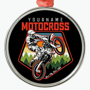 Adorno Metálico Carreras Motocross personalizada Dirt Bike Trail R