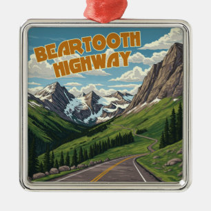 Adorno Metálico Carretera Beartooth Montana Wyoming Paisaje