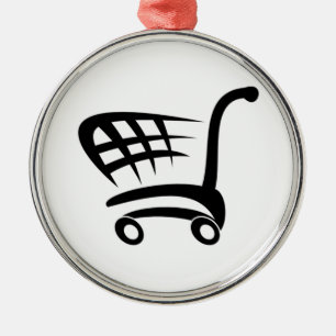 Adorno Metálico Carro de compra