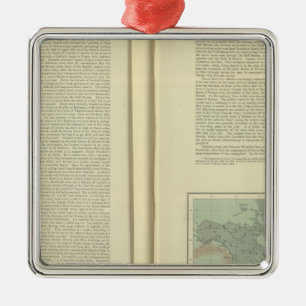 Adorno Metálico Carta física del Océano Atlántico continuo