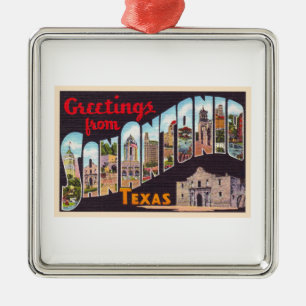 Adorno Metálico Carta grande San Antonio Texas TX